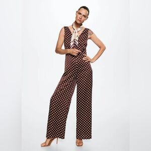 Mango Polka-dot print jumpsuit
